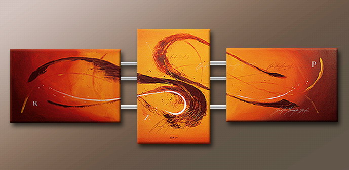 3 Panels : Modern oil paintings,abstract oil paintings, oil paintings