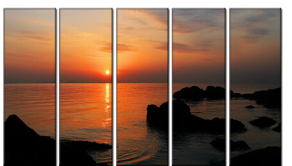 Modern Oil Paintings on canvas seascape painting -set08004