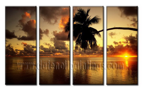 Modern Oil Paintings on canvas seascape painting -set08027