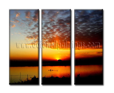 Modern Oil Paintings on canvas sunglow painting -set08052