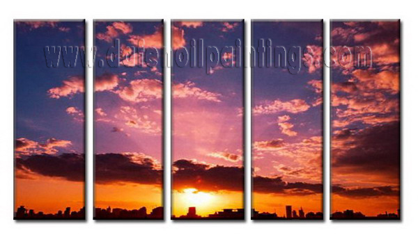 Modern Oil Paintings on canvas sunglow painting -set08059 Modern Oil Paintings on canvas sunglow painting -set08059