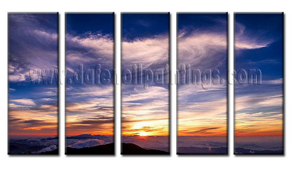 Modern Oil Paintings on canvas sunglow painting -set08060