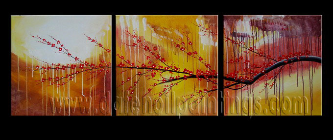 Modern Oil Paintings on canvas flower painting -set08082