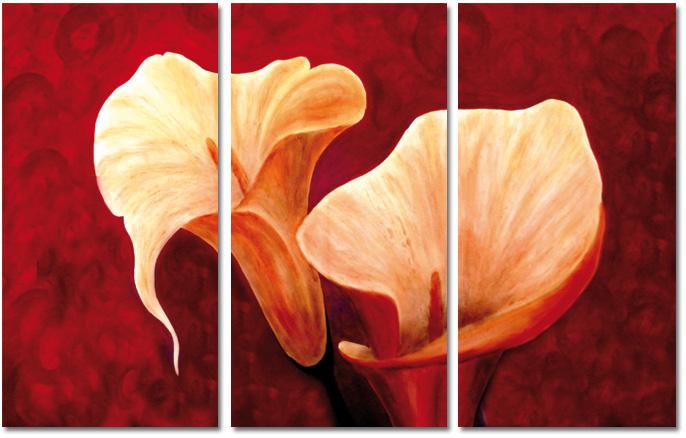 Modern Oil Paintings on canvas flower painting -set08103