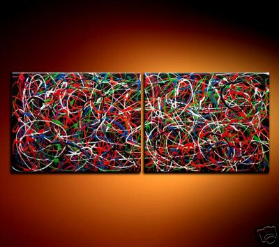 Modern Oil Paintings on canvas abstract painting -set08194