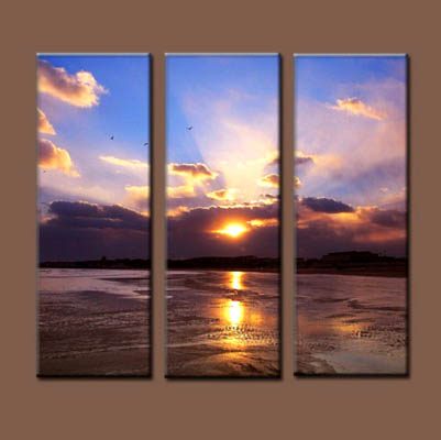 Modern Oil Paintings on canvas sunglow painting -set10006
