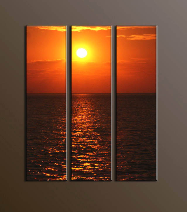 Modern Oil Paintings on canvas sunglow painting -set10022