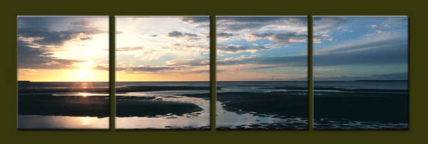 Modern Oil Paintings on canvas sunrise painting -set10050 - Click Image to Close