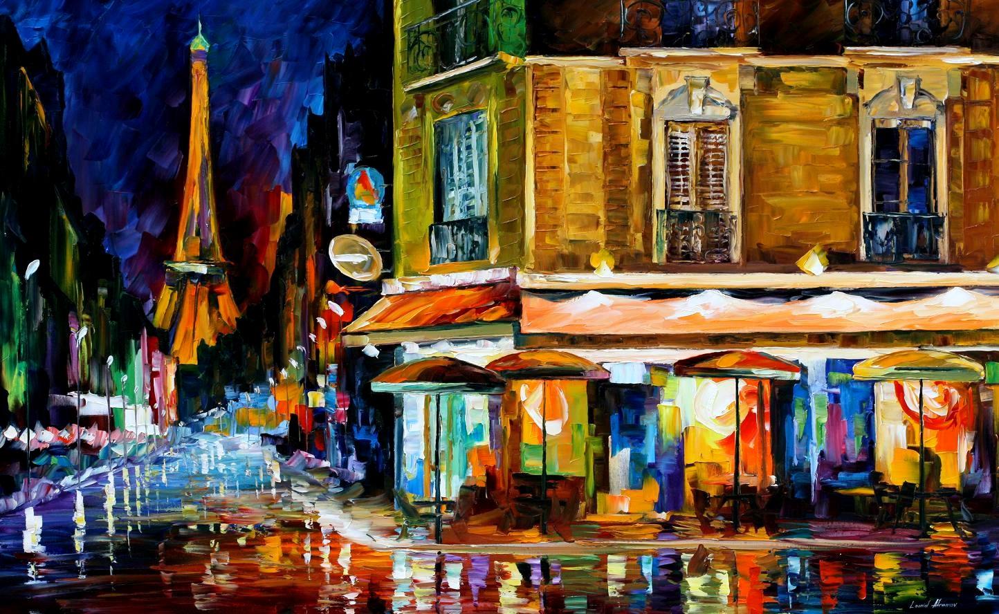 Modern impressionism palette knife oil painting City095 - Click Image to Close