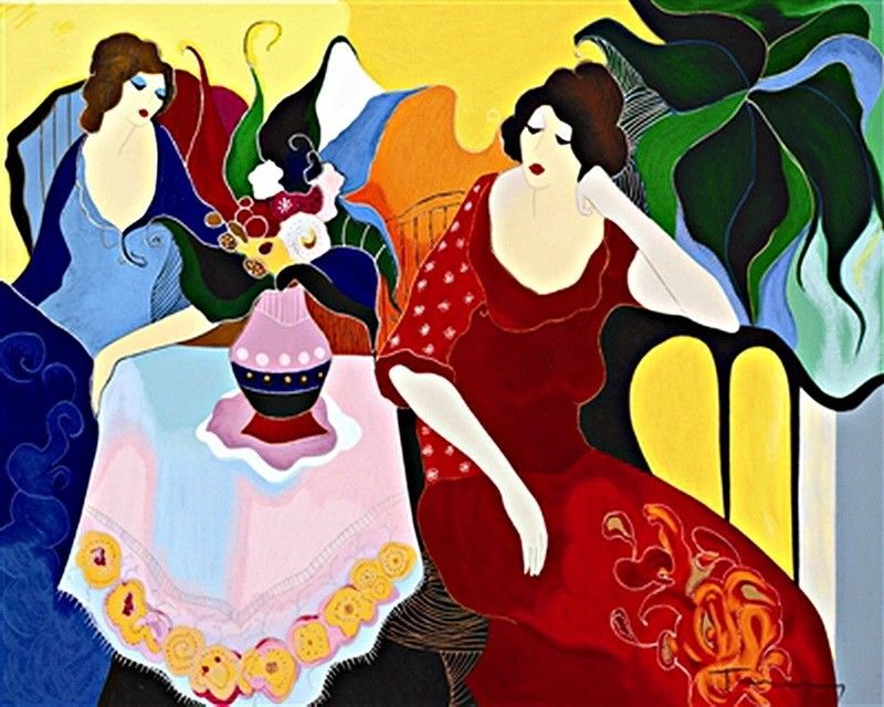 Itzchak Tarkay Oil Painting