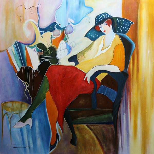 Itzchak Tarkay Oil Painting