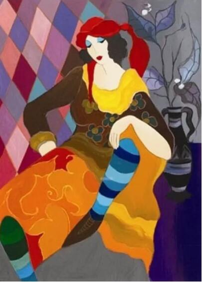Itzchak Tarkay Oil Painting