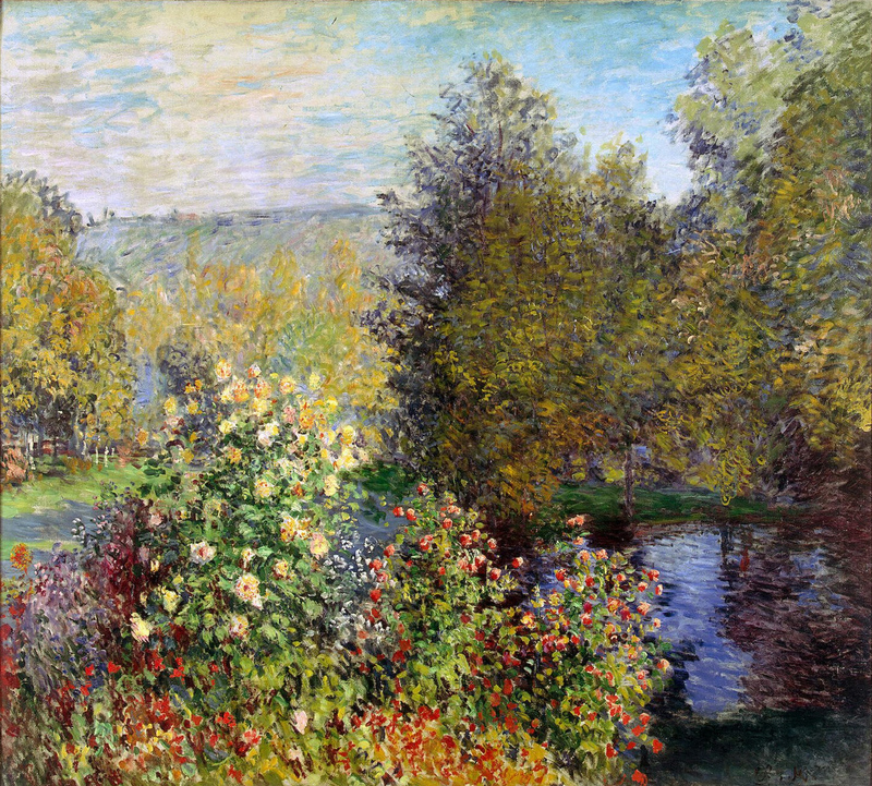 Monet Paintings A Corner of the Garden at Montgeron 1876 - Click Image to Close