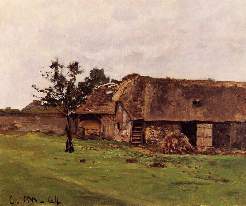 Cloude Monet Classical Oil Paintings, Paintings Of Farm Houses