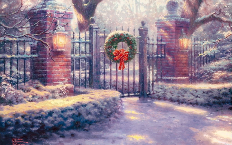 Modern Thomas Kinkade Landscape oil painting TK027