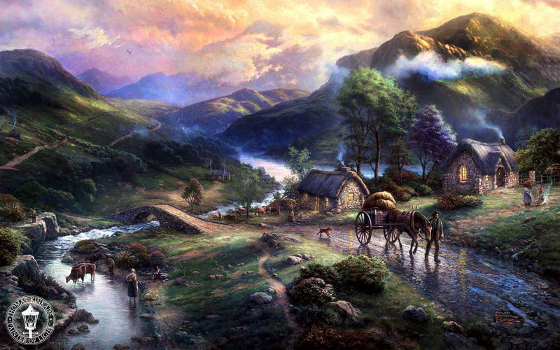 Modern Pretty Landscape oil painting TK058