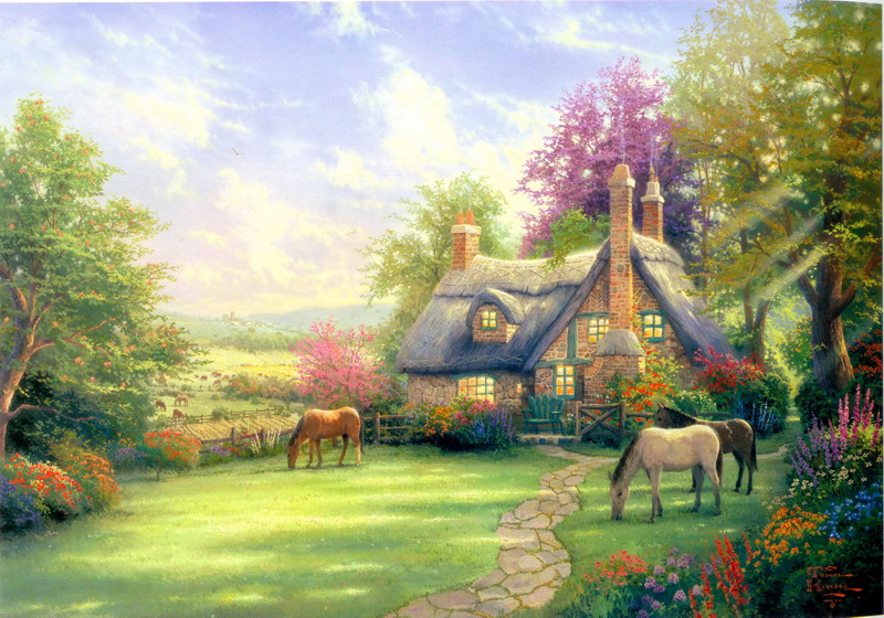 Thomas Kinkade Oil Painting