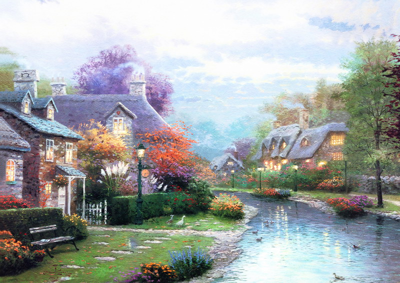 Thomas Kinkade Oil Painting