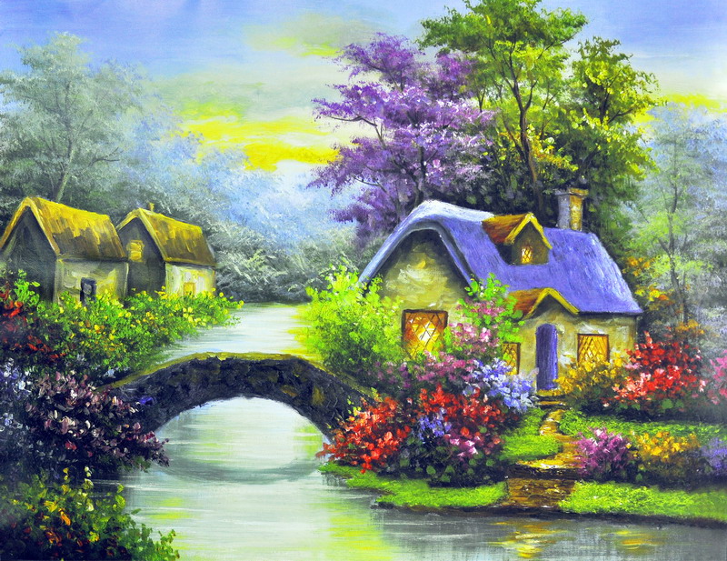 Thomas Kinkade Oil Painting