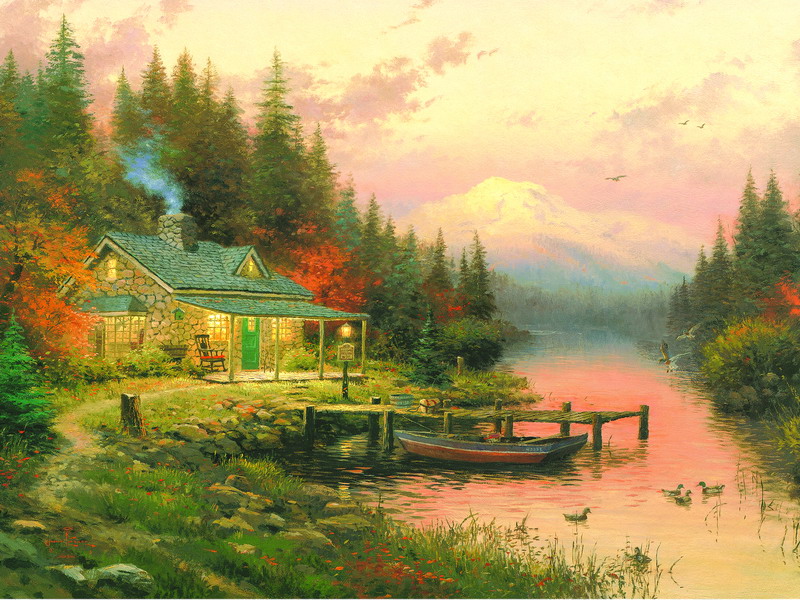 Thomas Kinkade Oil Painting