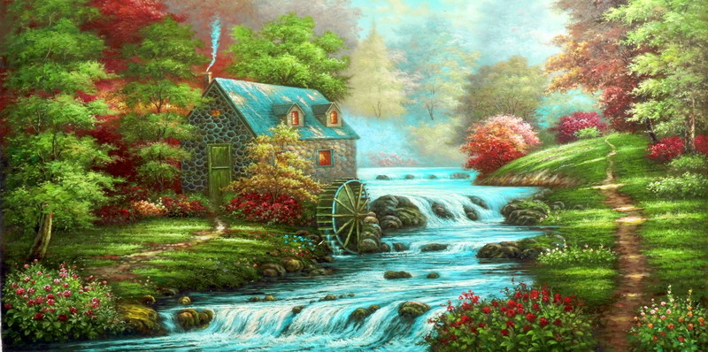 Thomas Kinkade Oil Painting