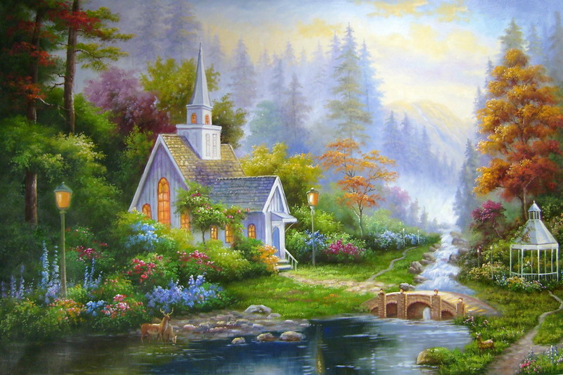 Thomas Kinkade Oil Painting