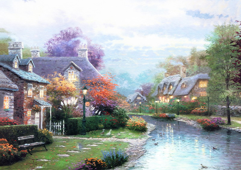 Thomas Kinkade Oil Painting