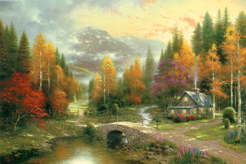 Thomas Kinkade Oil Painting