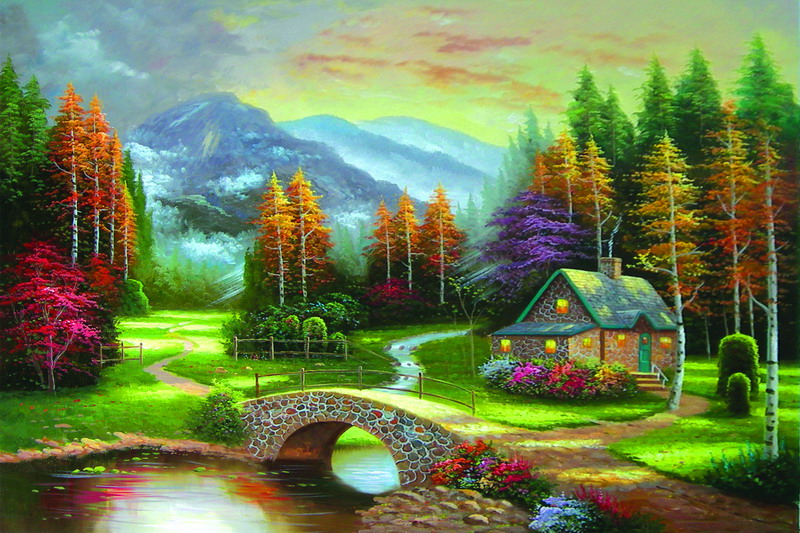 Thomas Kinkade Oil Painting