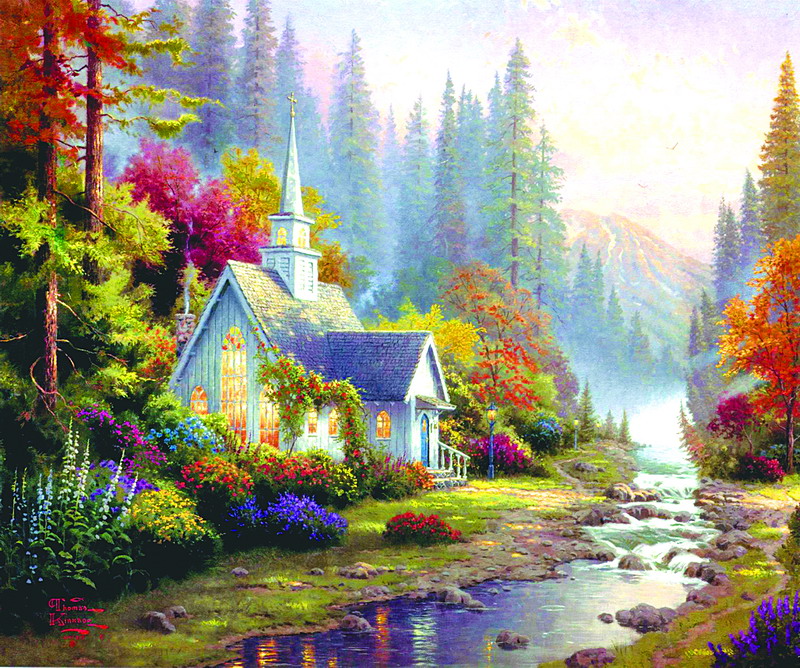 Thomas Kinkade Oil Painting