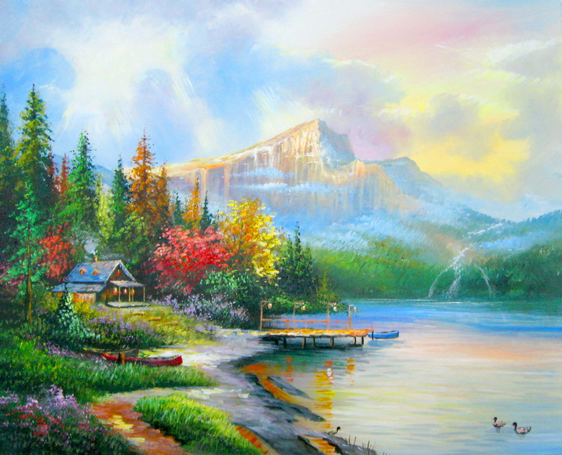 Thomas Kinkade Oil Painting