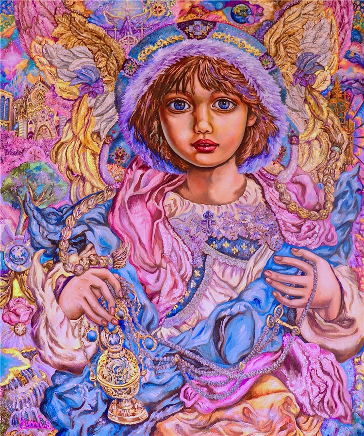 Yumi Sugai Oil Painting Archangel Chamuel