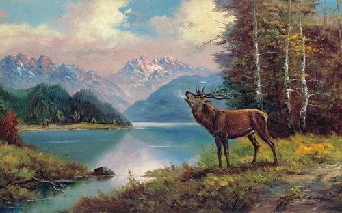 Dafen Oil Painting on canvas -animal015 Dafen Oil Painting on canvas -animal015