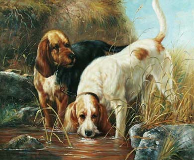 Dafen Oil Painting on canvas -dog008