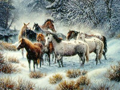 Dafen Oil Painting on canvas -horse011 Dafen Oil Painting on canvas -horse011