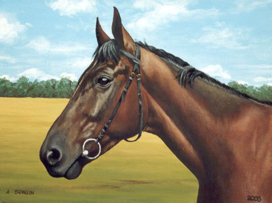 Dafen Oil Painting on canvas -horse026