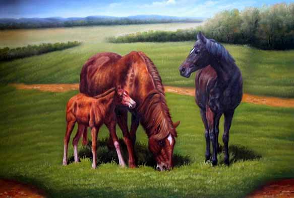Dafen Oil Painting on canvas -horse034 Dafen Oil Painting on canvas -horse034