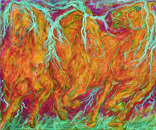 Dafen Oil Painting on canvas -horse055 Dafen Oil Painting on canvas -horse055