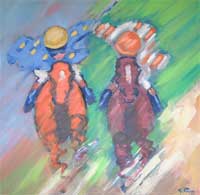 Dafen Oil Painting on canvas -horse064