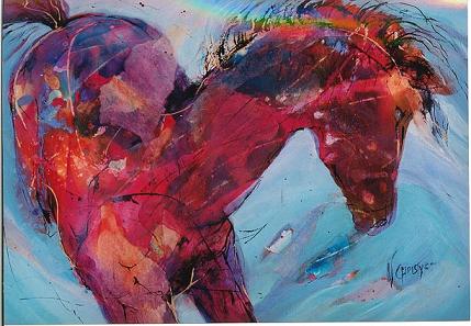 Dafen Oil Painting on canvas -horse073 Dafen Oil Painting on canvas -horse073