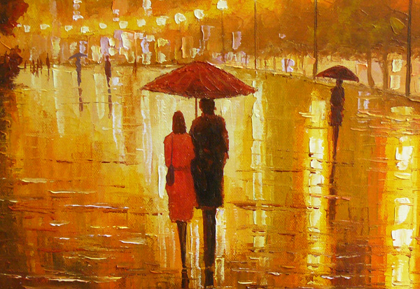 Modern impressionism palette knife oil painting kp001