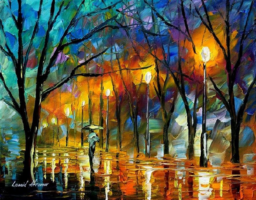 Modern impressionism palette knife oil painting kp091 - Click Image to Close