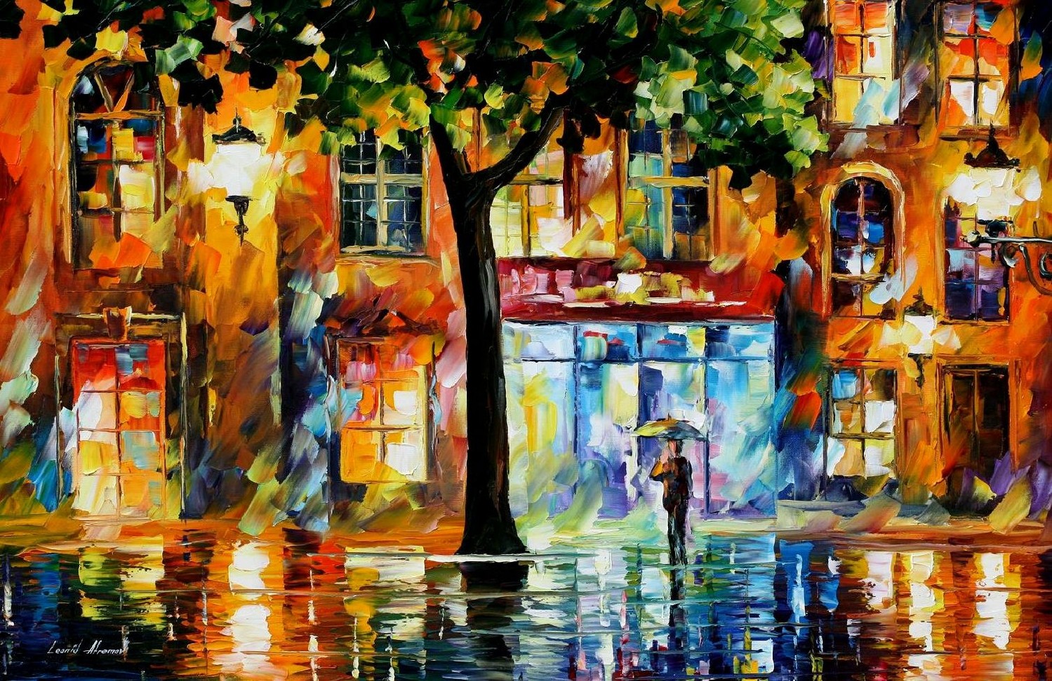 Modern impressionism palette knife oil painting kp138 - Click Image to Close