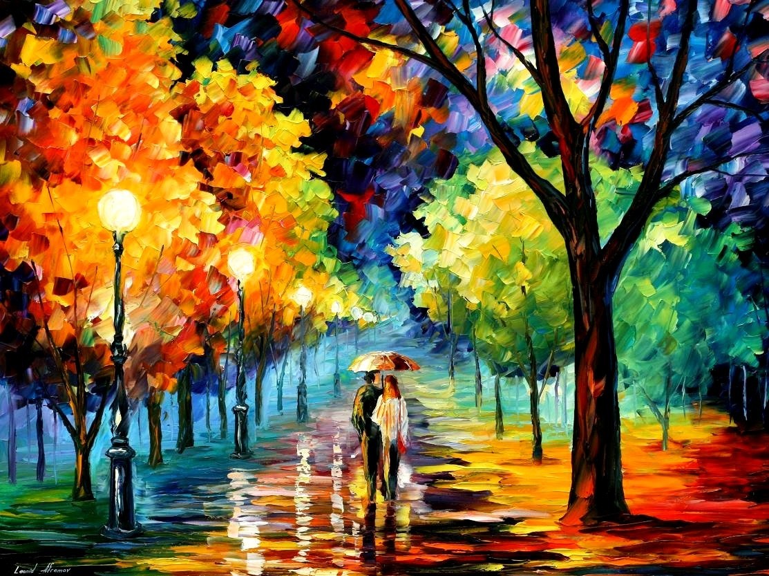 Modern impressionism palette knife oil painting