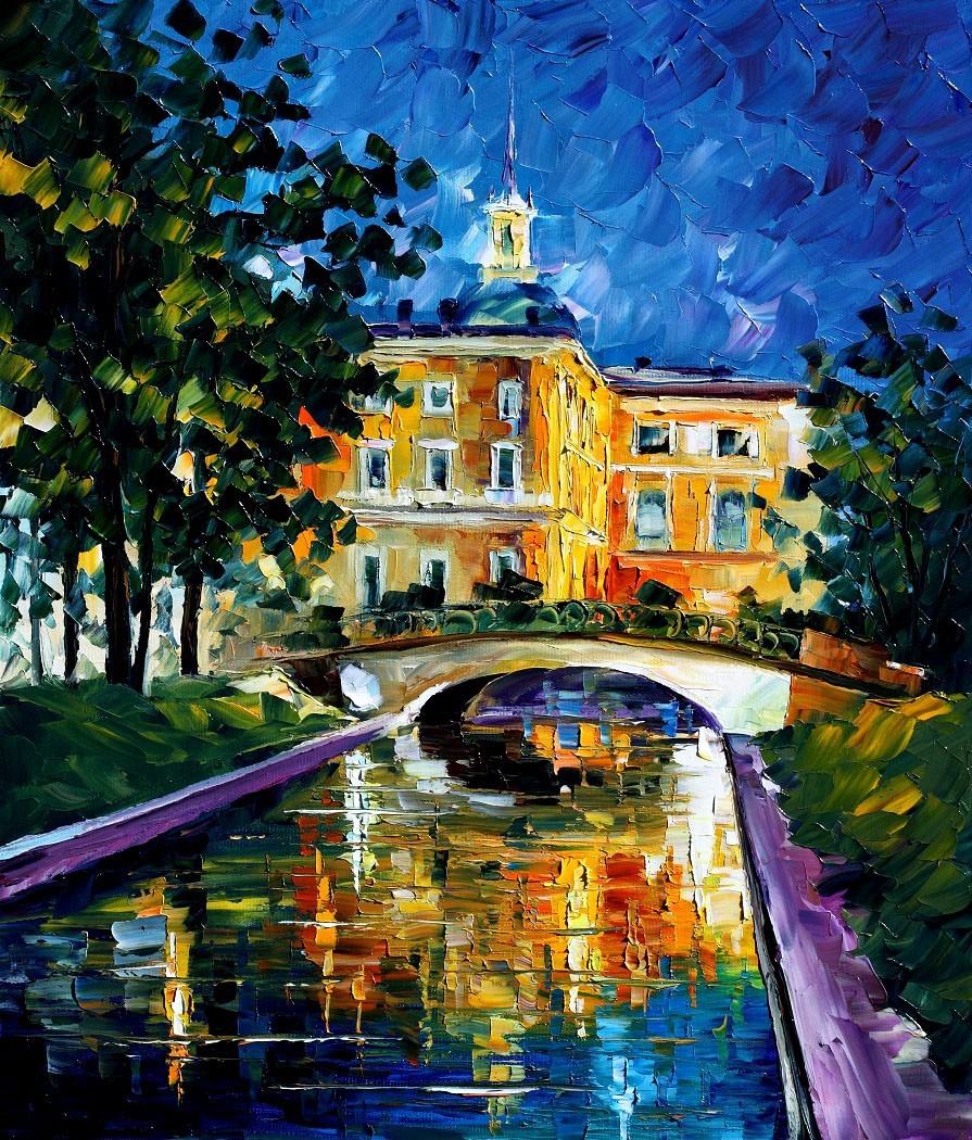 Modern impressionism palette knife oil painting kp158 - Click Image to Close