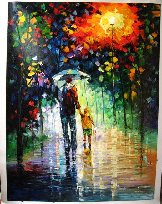 Modern impressionism palette knife oil painting kp201