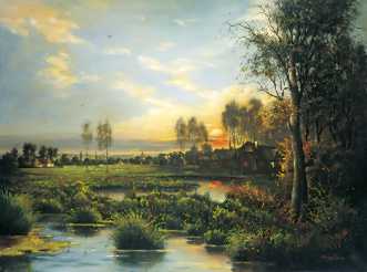 Dafen Oil Painting on canvas -land001 Dafen Oil Painting on canvas -land001